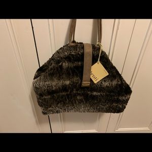 NWT REAL LLAMA FUR PURSE